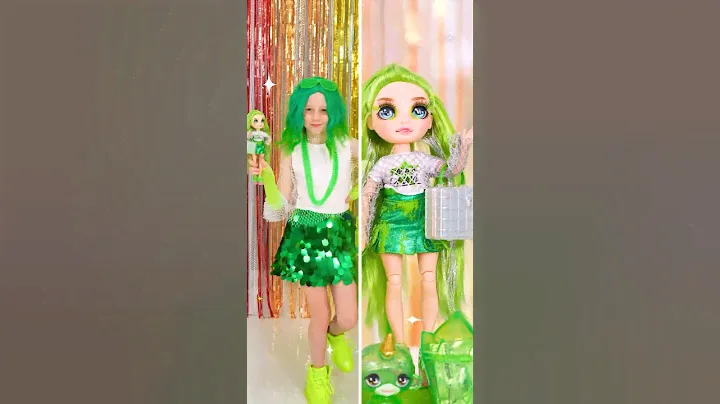 Nastya and friends transform into Rainbow High Dolls