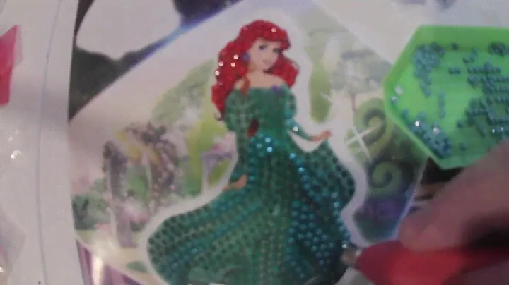 Disney 100 diamond art sticker Ariel finished video