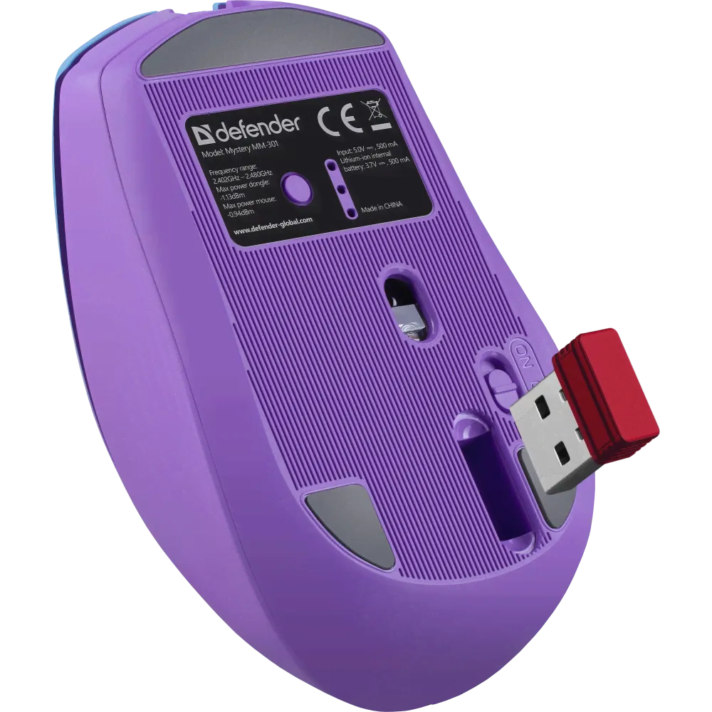 Мышь Defender Mystery MM-301 Purple (52301)-3