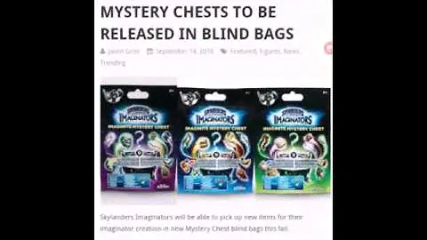 Skylanders imaginators: Mystery chest Blind pack.