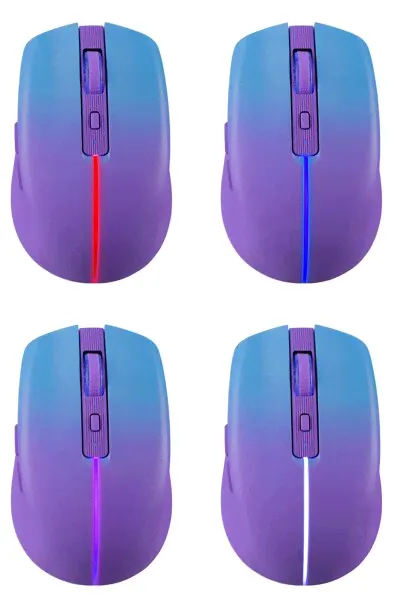 Мышь DEFENDER игровая бесп,+ Bluetooth 2,4G Mystery MM-301 LED,4D,1600dpi, АКБ фиолет (52301)-0