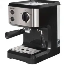Кофеварка Mystery MCB-5115, рожковая, 1050 Вт, 1.5 л, эспрессо, серебристо-чёрная