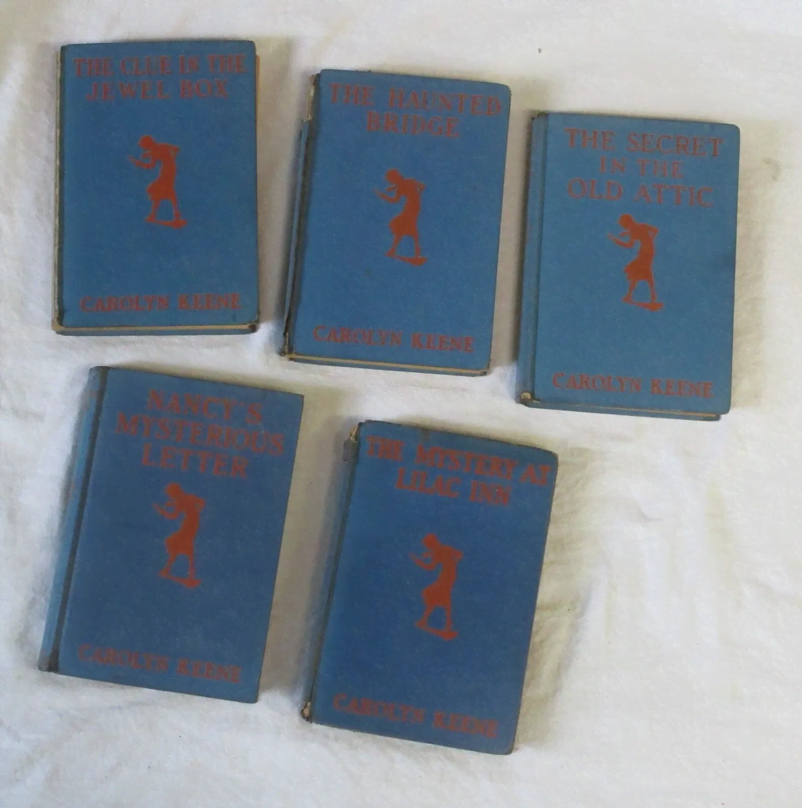 nancy drew mystery Story Vintage HARDCOVER Book Lot of 5 1930s - 1940s