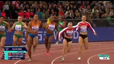 Zurich 4x100m Relay Witnessed a Thrilling wild Finish as anchor Tasa Jiya Seals Gold for Netherland