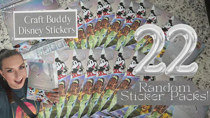 Craft Buddy’s 100 Years of Disney! 22 Sticker Pack Haul! 🎉