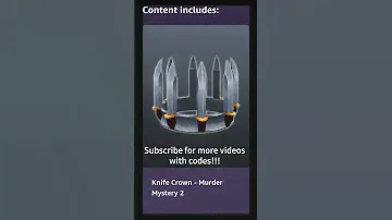 Roblox Knife Crown - Murder Mystery 2 Giveaway