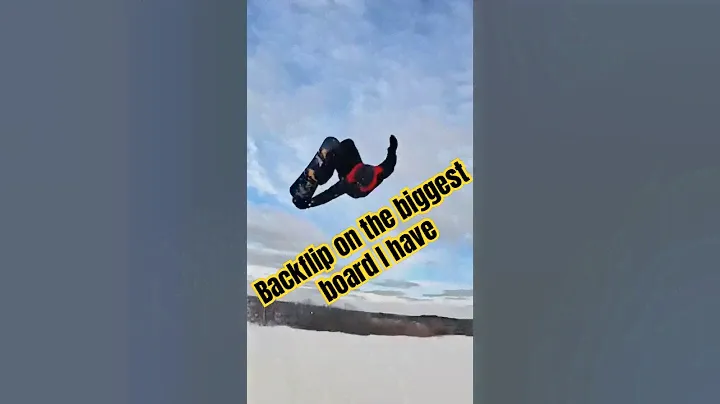 Backflipping a huge Burton mystery snowboard