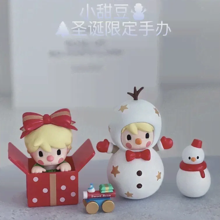 Оригинальная подарочная коробка POPMART Sweet Bean Mystery, модель серии Snow Baby, Рождественская милая фигурка из аниме, Подарочная коробка-сюрприз, Слепая коробка-0