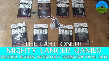Mighty Lancer Gamers Reaper Bones Miniatures Subscription Box - The Last One